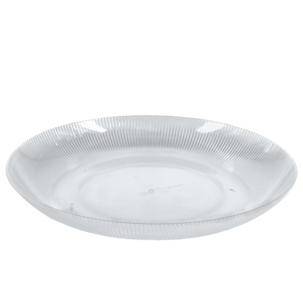 Plasttallrik transparent 25 cm, 4-pack