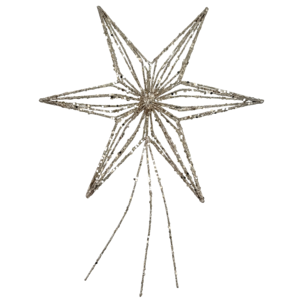 Julgransstjärna glitter, champange