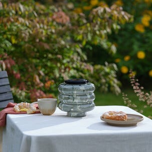 Northlight solcellelykt grønt glass 