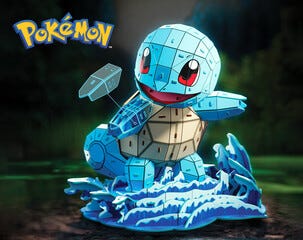 4D Build Pokémon Squirtle 3D-puslespill 180 biter, fra 12 år