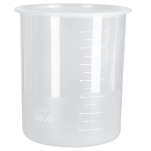 Plastbokser med lokk og volummarkering, 4-pakning