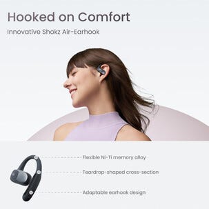 Shokz OpenFit Air open-ear hörlurar, AI brusreducering