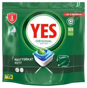 Yes Original All In One maskindiskmedel Regular, 105-pack