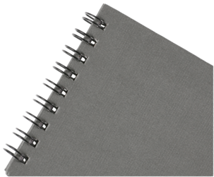 Muistikirja A5, harmaa, viivoitettu, FSC-merkitty