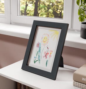 Ramme til tegninger, kan åpnes, A4, svart