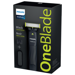 Philips OneBlade face QP1864/65 skjeggtrimmer og barberhøvel, svart