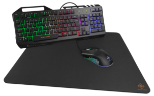 Deltaco gaming 3-in-1, näppäimistö, hiiri ja hiirimatto