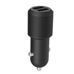 Billader 2 x USB-A til 12/24 V, 24 W, svart