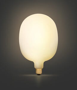 Globlampa E27 dimbar LED Oval Globe Opal XL