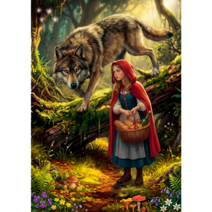 Pussel Trefl Enchanted Fairy Tales, Rödluvan och vargen, 500 bitar