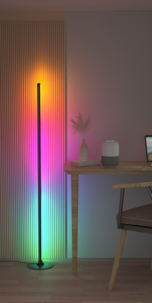 Deltaco Smart Home gulvlampe RGBIC 18 W, dimbar, wifi