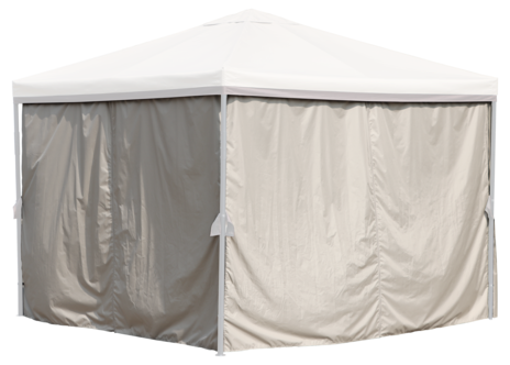 Vegger til paviljong, beige, 4-pakning