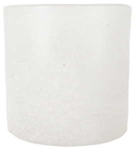 Ljuslykta i frostat glas, vit