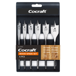 Cocraft centrumborrar 10, 12, 16, 18, 20, 25 mm, 6 delar