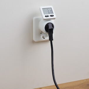 Digital elmätare med vridbar LCD-display, 230V/16A