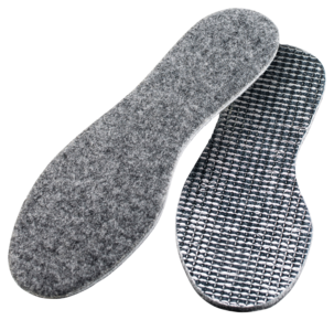 Varma iläggssulor aluminium/filt Kvill, 1 par