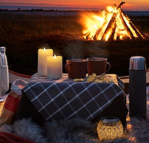 Blockljus LED batteriljus med timer, vit