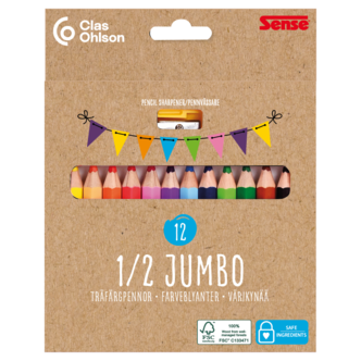 Sense Jumbo färgpennor, 12-pack