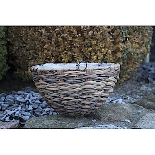 Hängampel flätad, brun