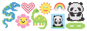 Perleplate for små perler, 3-pakning, fra 5 år