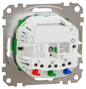 Schneider Wiser Exxact Zigbee 1-vägsuttag 16 A, vit