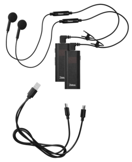 Zodiac Mini liten walkie talkie komradio, 2-pack