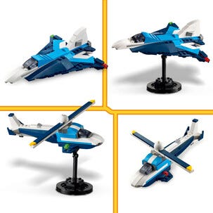 LEGO Creator 3-in-1 Ilma-alus Kilpalentokone 31160, yli 7-vuotiaille