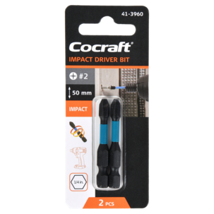 Cocraft bits Impact 1/4 tomme, 50 mm, 2-pakning
