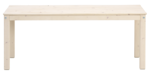 Trebenk hvitlasert, utemøbel