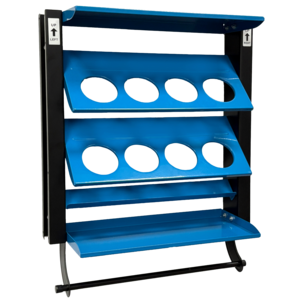 Cocraft vägghylla med förvaring av sprayfärg och torkpapper