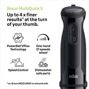 Braun MultiQuick 5 Sauvasekoitin vispilällä 1000 W, MQ50202M