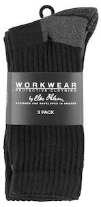 Arbetsstrumpor svart, 3-pack