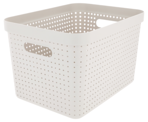 Oppbevaringskurv Neat beige, resirkulert plast