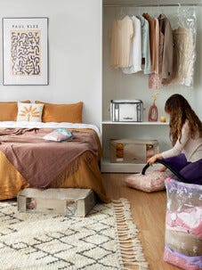 Vakuumpåse med förvaringslåda, stapelbar