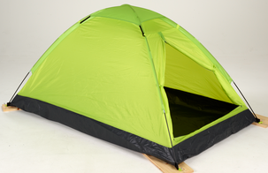 Telt, sovepose og liggeunderlag