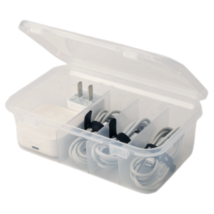 Kabelboks i plast med lokk