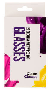 Rengöringsservetter för glasögon, 20-pack