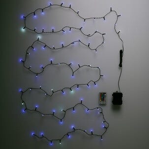 Batteridriven färgad ljusslinga utomhus 5,5 m