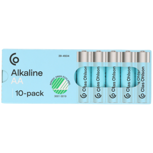 AA/LR6-batterier, alkaliska, 30-pack