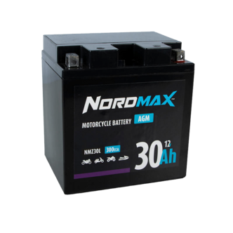 Nordmax NMZ motorcykelbatteri AGM 12 V, 30 Ah