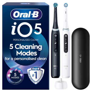 Oral-B iO5 Duo eltandborste , 5 borstlägen, 2-pack