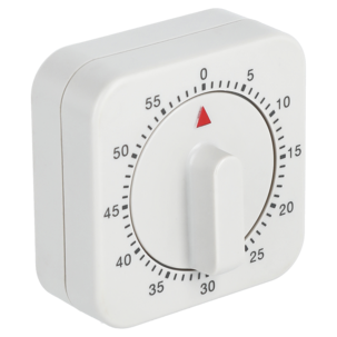 Munakello mekaaninen, 60 min, 6 x 6 x 3,5 cm