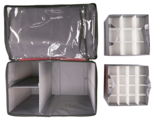 Oppbevaring for julekuler – stor boks med lokk og glidelås