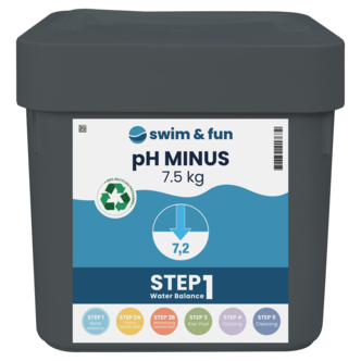 Swim & Fun pH-Minus medel för pool, 7,5 kg