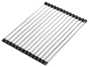 Happy Sinks Rullattava astiankuivausteline tiskialtaaseen, ruostumaton teräs