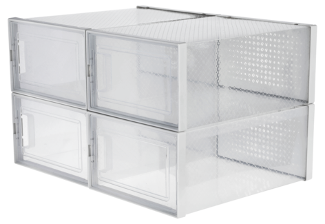 Pinottava kenkälaatikko, jossa luukku, 4 kpl