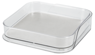 Roterende brett for hjørne, Lazy Susan, firkantet, 22,8 x 22,8 cm