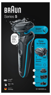 Braun Series 5 51-M4500cs Partakone Wet & Dry, sininen