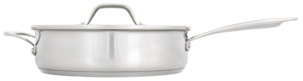 Traktörpanna med lock, 26 cm, rostfritt stål