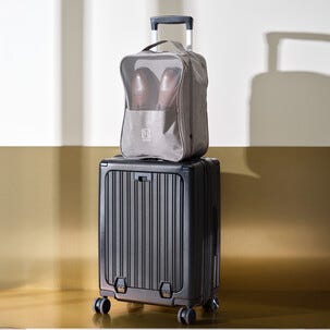 Skokube, skopose til reise, for 3 par sko, grå